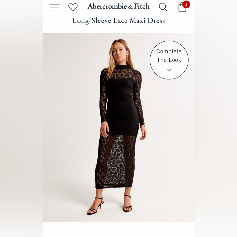 Women's Long-Sleeve Lace Maxi Dress | Abercrombie